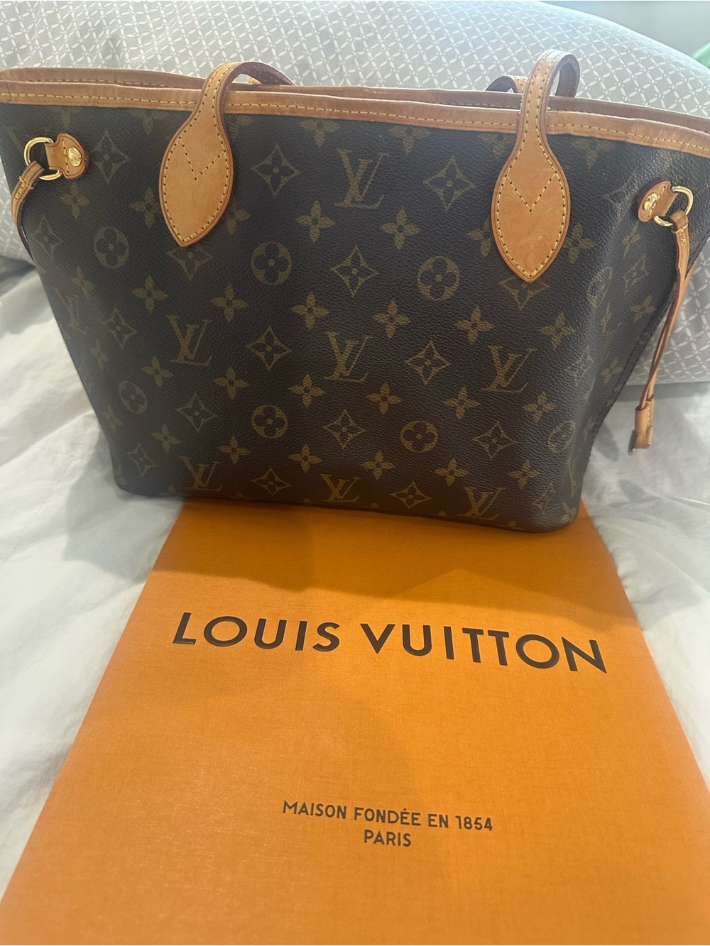 Louis Vuitton Monogram Canvas Brown Tote Bag pm